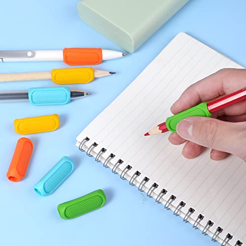 TIESOME 8 Pcs Silicone Pencil Grips, Pencil Grips for Kids Handwriting, Universal Ergonomic Writing Aid Finger Grip Holder Posture Correction for Children Adults Righties and Lefties - Image 6