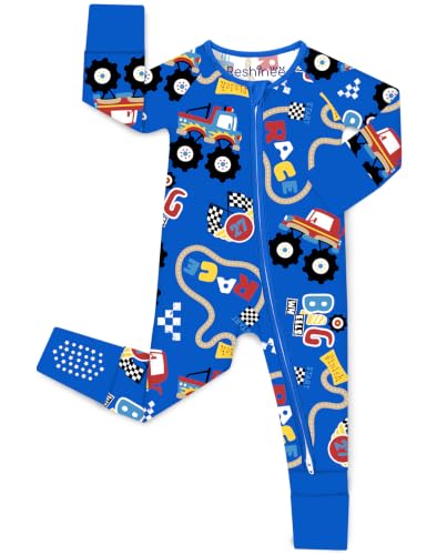 babee Reshinee Bamboo Viscose Baby Footie Pajama, Zipper Sleeper Boys Girls