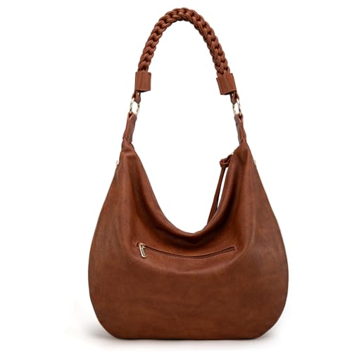 Montana West Large Hobo Bags for Women Slouchy Shoulder Purse Handbag with Zipper and Woven Handle3