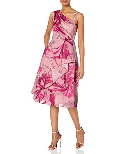 Image of Adrianna Papell Jacquard Midi Dress with Godets