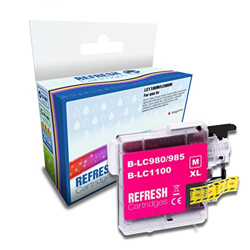Image of Refresh Cartridges Compatible Ink Cartridge Replacement for Brother LC1100M/LC980M (Magenta)