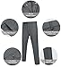 COOFANDY Men's Classic Fit Dress Pants Flat Front Straight Formal Pants Wrinkle Free Expandable Waist Suit Pants Grey