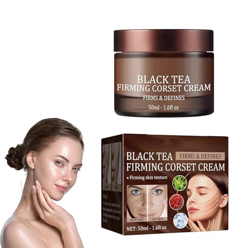 Mascarilla Peel-Off de Té Negro, Crema Antiedad de Té Negro, Reafirmante y Esculpente, Hidratante y Reparadora, Apto para todo tipo de piel facial