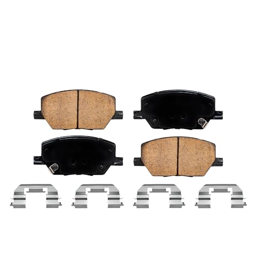 Image of Detroit Axle - Front Brake Pads for 2017-2025 Jeep Compass Dodge Hornet 2015-2023 Renegade 500X, Ceramic Brake Pads 2018 2019 2020 2021 2022 Replacement