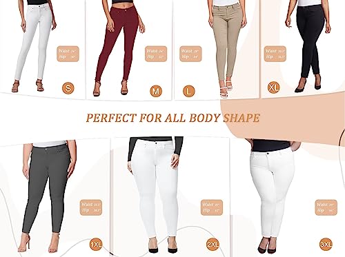 Hybrid & Company Womens Super Stretch Comfy Skinny Pants P44876Sk Navy Medium #TOP3