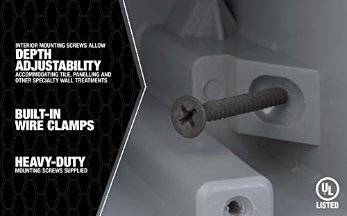 Image of Southwire MSB4G Four Gang Device Box with Depth Adjustable; Heavy Duty 42lb ; Gray