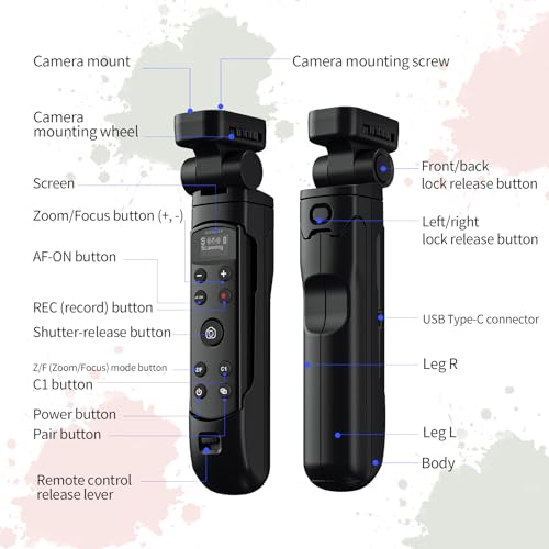 Image of AODELAN for Sony Camera Tripod Handle with Rechargeable Shutter Release