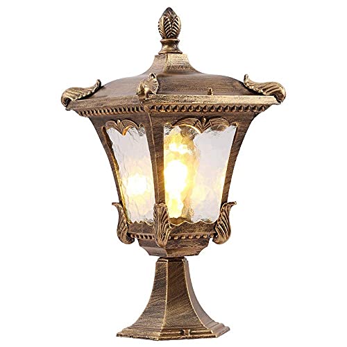Luces de poste Luz de columna al aire libre retro europea IP55 Impermeable A prueba de herrumbre E27 Lámpara de poste exterior Patio Villas Jardín Balcón Puerta Alumbrado público Iluminación tradicion