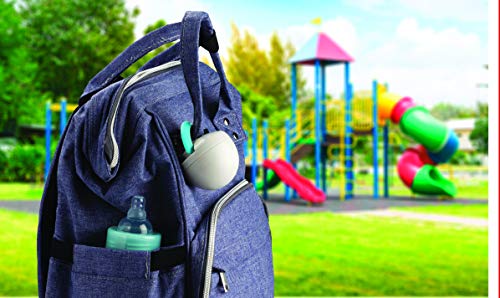 melii 10700 Schnullerhalter - Schnullerbehälter mit Karabinerhaken, Kunststoff