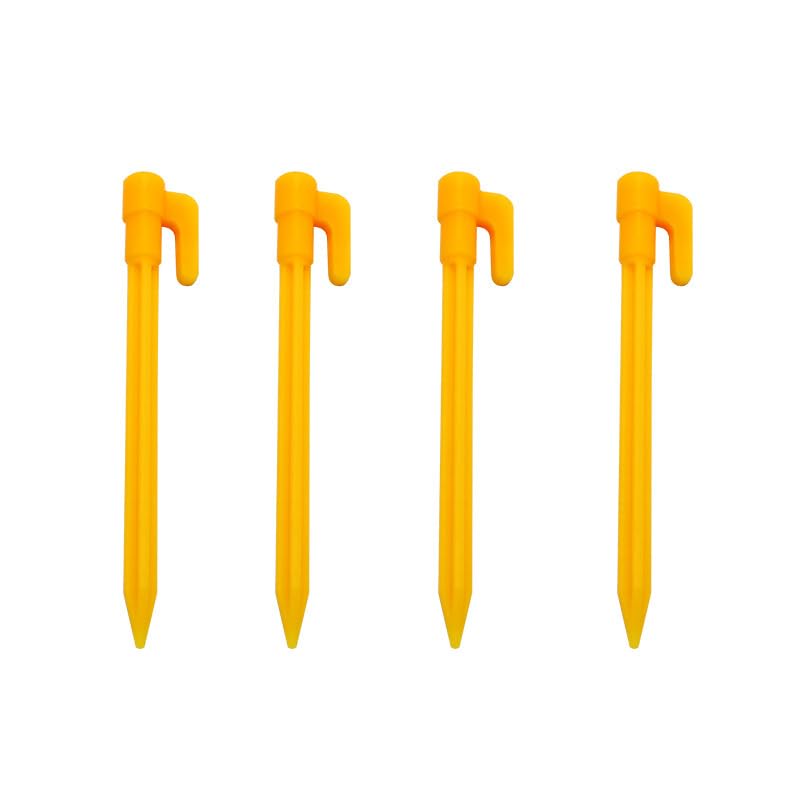 YUANHONGJIAN Tent Pegs 20 PCS Awning Pegs, Heavy Duty Plastic Camping Pegs for Fixing Tent Tarps Garden Mat (20, yellow)