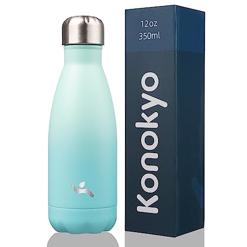 Image of Konokyo Insulated Water Bottles,12 oz Double Wall Stainless Steel Vacumm Metal Flask for Sports Travel,Mint