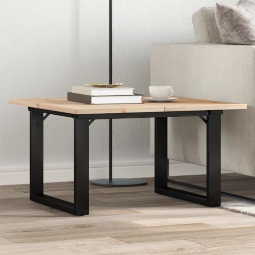 Frdhee Mesa de comedor de cocina, mesa de comedor, mesa de bar, mesa de café o estructura de 70 x 70 x 40 cm, madera maciza de pino y acero, moderna mesa de comedor para espacios pequeños, cocina, se