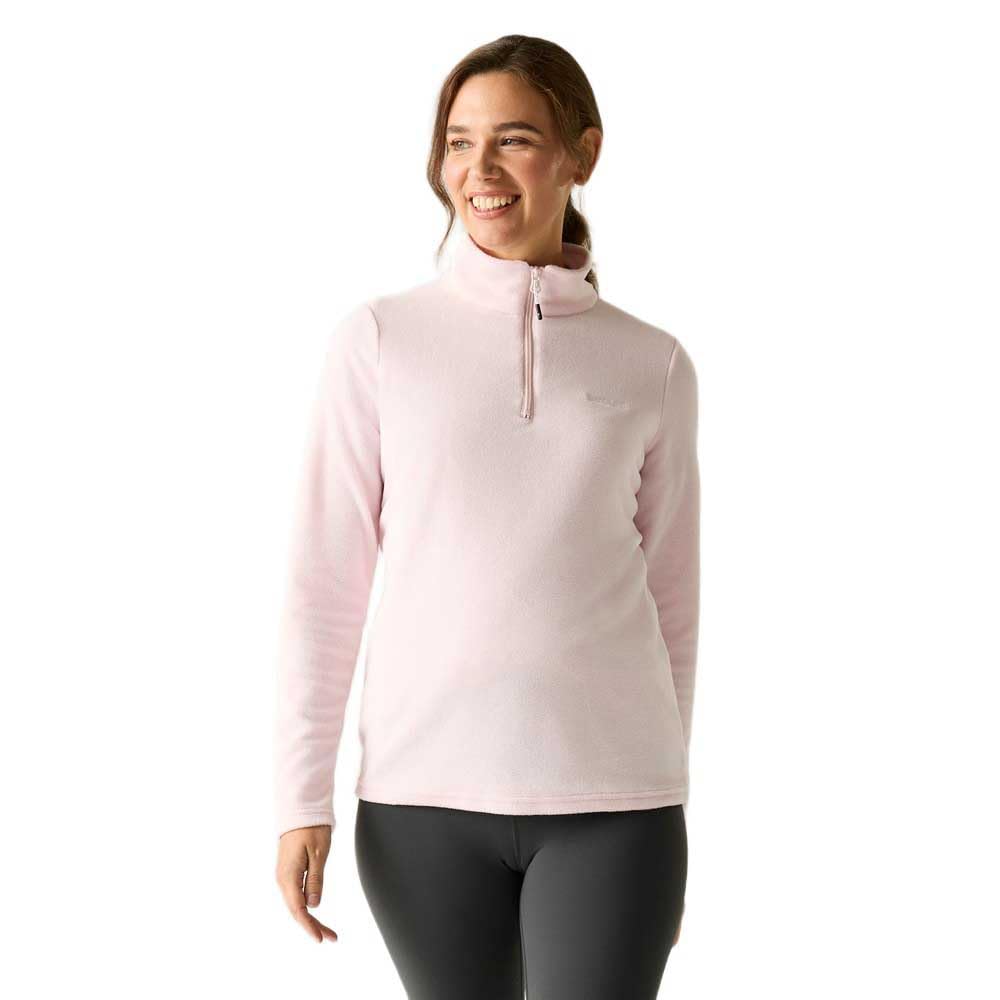 Regatta Women's Sweethart Lightweight Half Zip Fleece Sweatshirt in Baby Pink | Size: 20