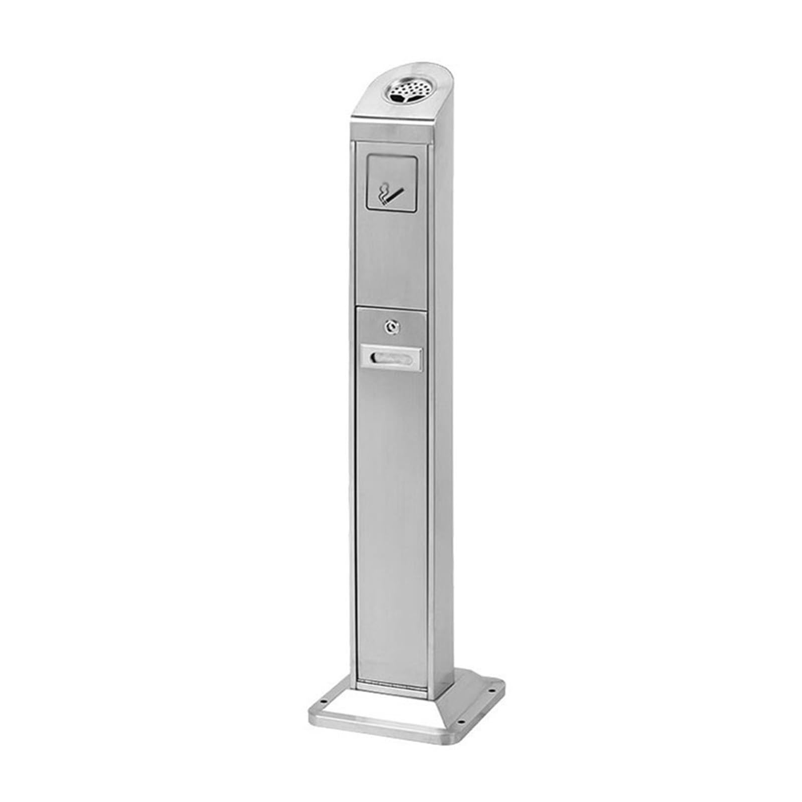 Stand ashtray Outdoor Ash Pillar Public Smoking Area Stainless Steel Locked Collection Column Pillar