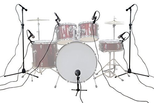 image for HEIMU Wired Microphone Kit for Drum and Other Musical Instruments … 