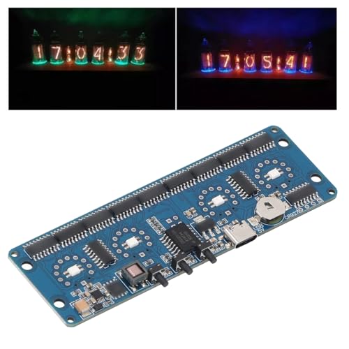 Placa base de reloj luminoso IN12 de 4 bits que elimina parpadeos con cambio de 12/24h 6
