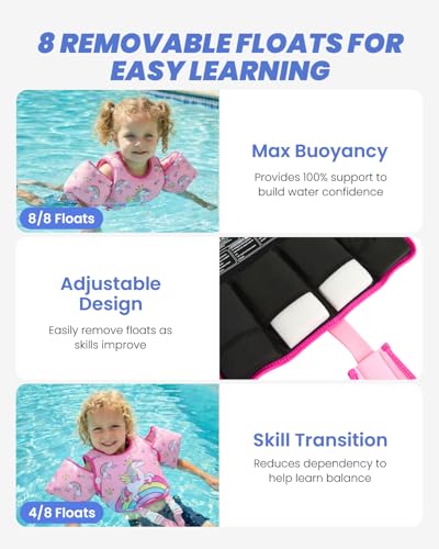 Image of Gogokids Puddle Float Jumper 24-66 Pounds, Toddler Swim Vest Kids Floaties