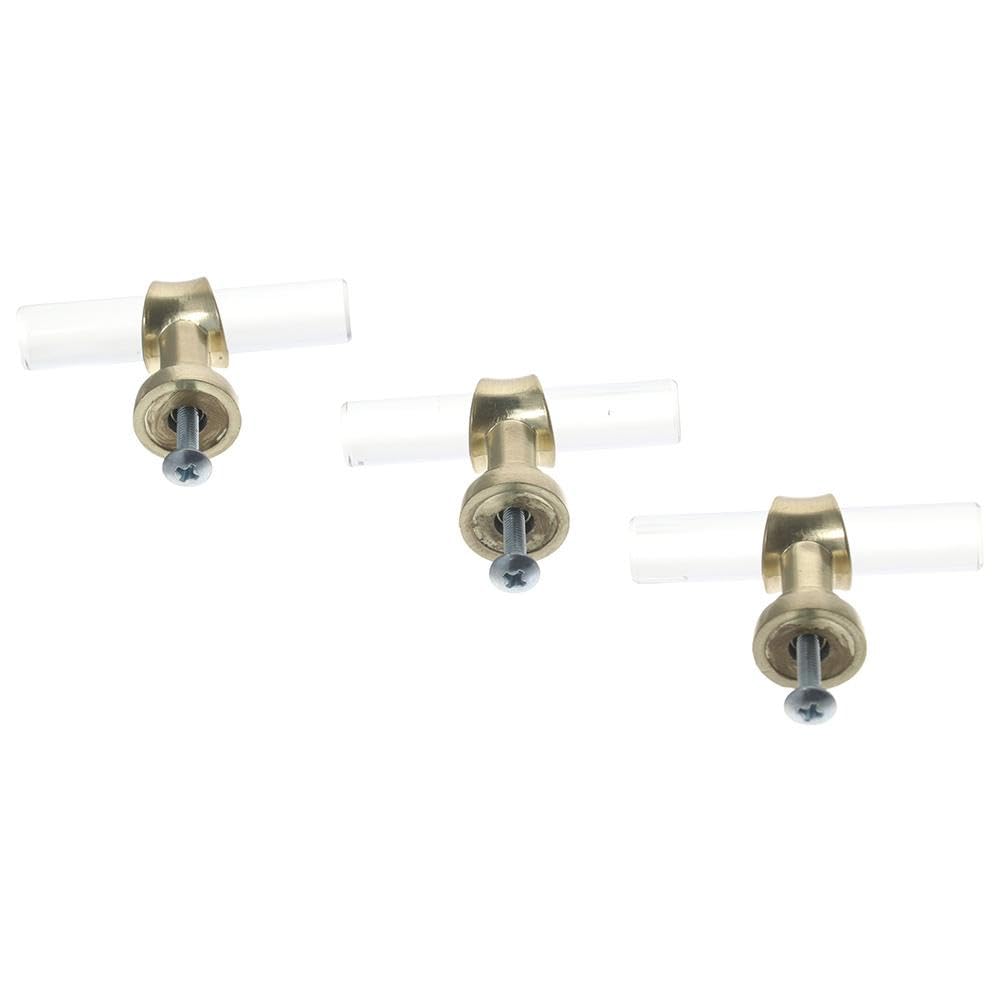 Upluckey Furniture Hardware 5 Pack Zinc Alloy Single Hole T Bar Cabinet Door Handles Luxury Crystal Dresser Knob Kitchen Bathroom - Image 4