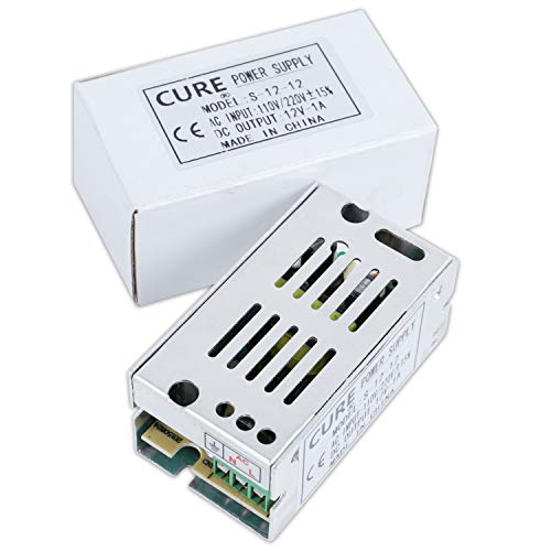 CURE（キュア） 安定化電源 スイッチング電源 AC DC コンバーター 12V 1A 12W 直流電源変換器 過負荷保護 放熱ファン 日本語説明書付 安全保護回路 自動リセット可能 電源装置