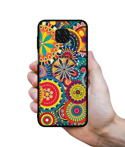 Image of Ring Pattern Print Design Premium 2D Printed Metal Back Case Cover for Mi Redmi Note 9 Pro /Note 9 Pro Max /Poco M2 Pro