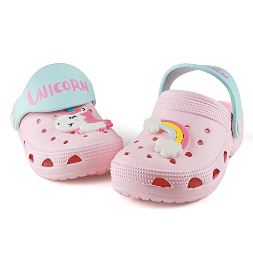 Qtdstz Kids Garden Clogs Slip On Shoes Summer Beach Water Sandals Pink