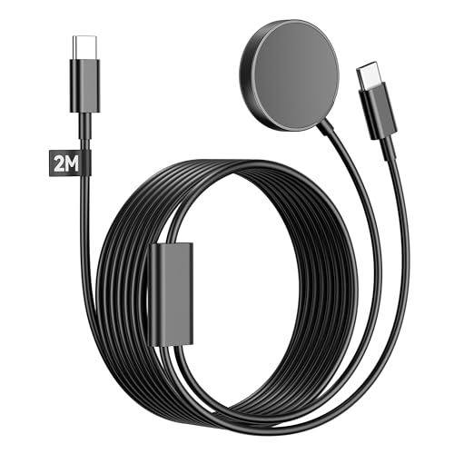 BLITEZZ 2 in 1 Cargador Universal con Cargador Reloj Compatible con SamSung Galaxy Watch 7/6/5/4/3, 2M Cable USB C Estacion de Carga Cable Sam Sung Compatible con SamSung Galaxy S22/S21/S20/S10/Note