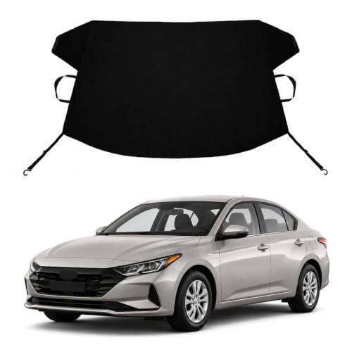 Image of Accent Custom Windshield Cover for Ice and Snow H-yun-dai Accent Heavy Duty 600D Oxford Fabric Windshield Protector Fit Waterproof Frost Snow Cover Winter Car Accessories