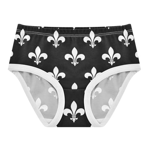 White Symbols Carnival Black Girl Panties Cute Toddler Girls Underwear Cotton Fun Print Underpants Briefs 2t
