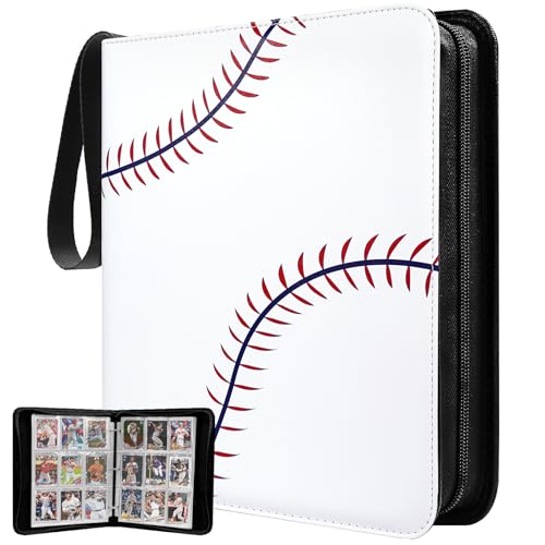 TLAZZ 990 Pockets Baseball Card Binder, Trading Card Collection Binder with 55 Removable Sleeves, Double Sided Pocket Sports Card Binder for MTG TCG Game Card