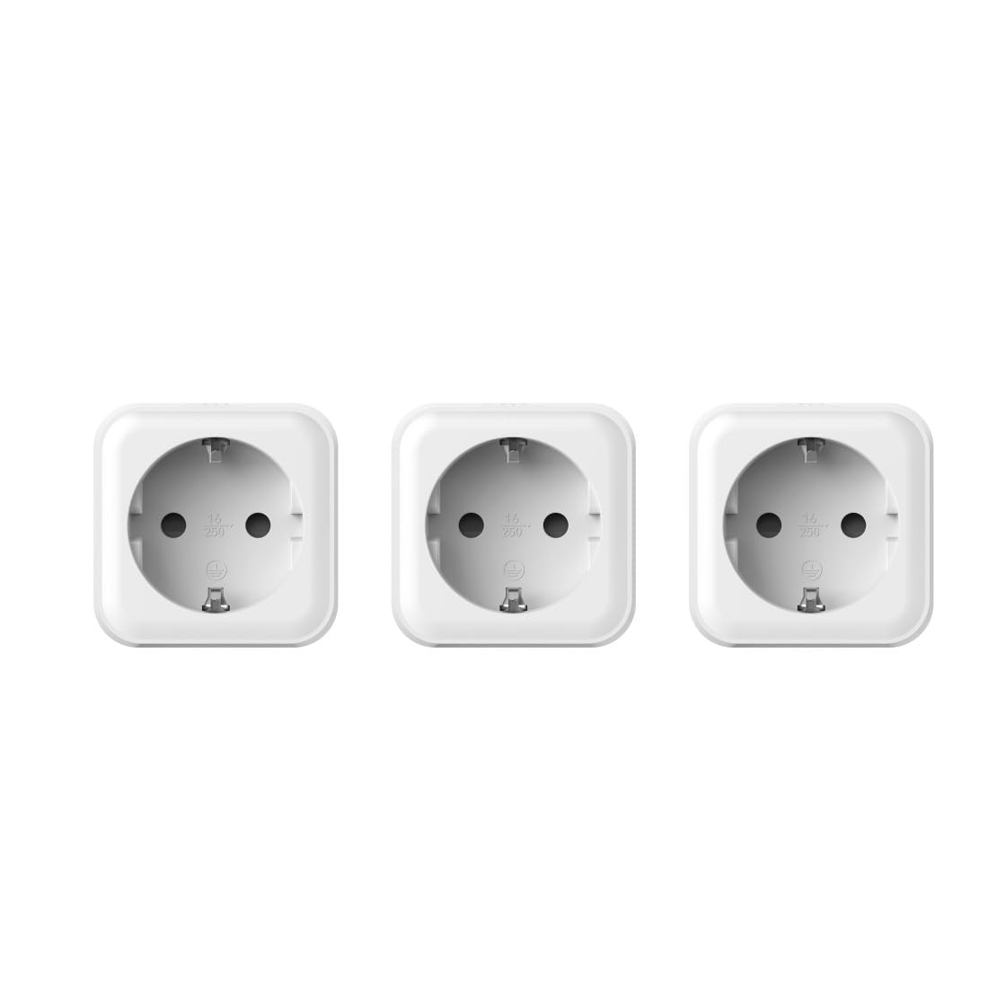 Hama Gniazdko Wi-Fi, 3-pak (z Matter Smart Home, uniwersalne, sterowane Wi-Fi gniazdko z aplikacją i sterowaniem głosowym, jako programator czasowy, 3680 W)