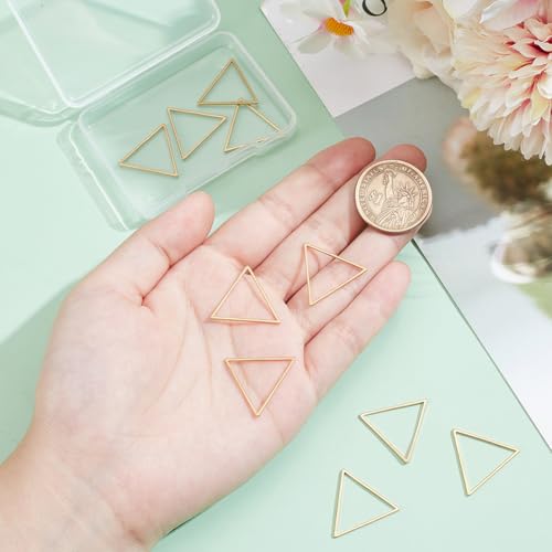 UNICRAFTALE 10pcs 20mm Stainless Steel Triangle Linking Rings Golden Frame Connectors Jewelry Making Kit for DIY Earrings Necklace Crafts - Image 2