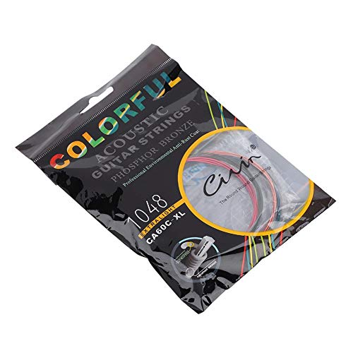 Phosphor Bronze Gitarre Saiten, 6 Pcs Set, hochwertige Akustik Gitarre Saiten, 5 Farben, Ersatz für Acoustic Gitarre, Elektrische Gitarre und Bass Gitarre