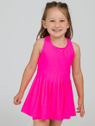 RuffleButts Girls Athletic Active Tiered Dress and Bike Short Set Outift3