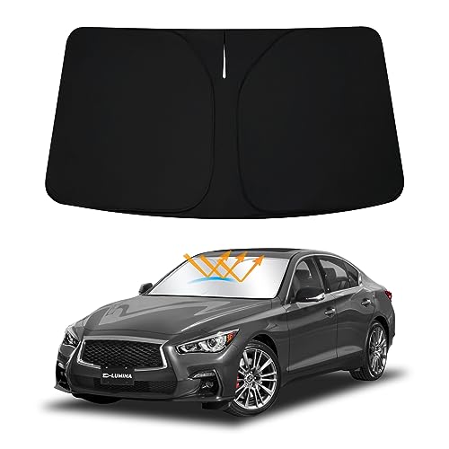 D-Lumina Winshield Sun Shade for 2014-2023 Infiniti Q50, Foldable Front Sun Shield Protector Blocks...