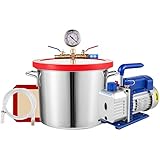 Monitoraggio facile: questa pompa per vuoto è dotata di una finestra di visualizzazione dell'olio in modo da poter monitorare facilmente il livello e la qualità dell'olio, evitando la carenza di olio. Il coperchio in vetro acrilico da 3/5 
