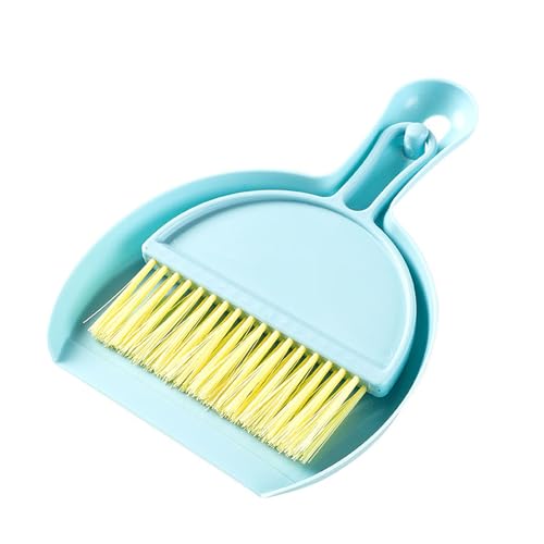 Mini-Kehrschaufel-Bürsten-Set, Mini-Kehrschaufel-Bürsten-Set, Kompakter Multifunktionaler Tischreiniger, Kleiner Besen, Kehrschaufel für die Tastaturreinigung (Blue) – Bild 6