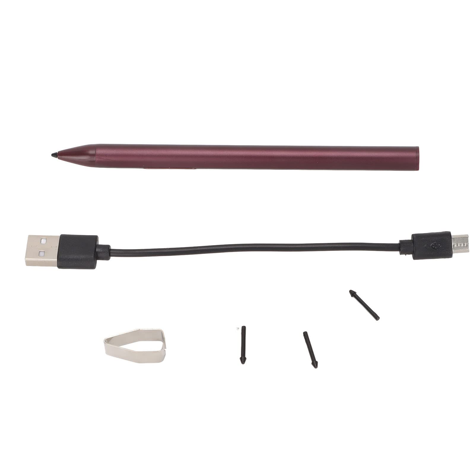 Stylus Pen Magnético 4096 Niveles Sensible a la Presión para Tabletas y Aleación de Aluminio (Rojo)