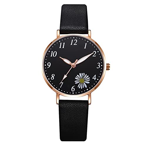 Reloj para niña Relojes para Mujer Conjunto de Pulsera Reloj Reloj de Pulsera de Cuarzo de Cuero Casual Reloj Regalos Relojes para niñas (Color : Pink)