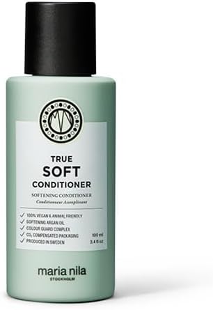 Maria Nila True Soft Conditioner, Hair Conditioner for Dry Hair, Argan Oil Moisturises and Reduces Frizz, 100% Vegan, Sulphate & Paraben-Free, 100 ml