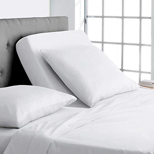 Split Head Flex California King Sheets Sets For Adjustable Beds - 15" Deep Pocket - 800 Thread Count 100% Egyptian Cotton - Split Down 34 Inches From The Top - Split Head Sheets, White Solid #TOP22
