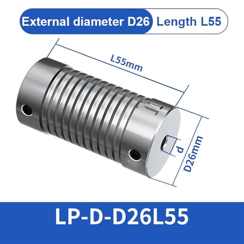 Coupleur D26L55 en alliage de zinc à haute flexibilité pour encodeur rotatif - 6