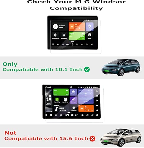 Image of OHAYO Screen Guard Combo for MG Windsor EV 2024 (Excite Variant) Protect your new MG Windsor EV with the OHAYO premium screen guard combo, specially designed for the 10.1-inch infotainment system and 7-inch LCD instrument cluster. Made with advanced 9H hardness protection film (Not Tempered Glass), it helps prevent scratches and fingerprints while maintaining original screen clarity and touch response.