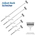 YIMICOO Extendable Back Scratcher for Men 3 Pack Portable Telescopic Metal Back Scratchers/Hand Massager with Pocket Clip for Thanksgiving, Birthday, Christmas Gifts