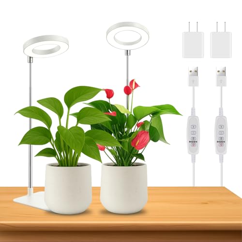 Dual-Use Ring Grow Light for Plants, Full Spectrum LED Plant