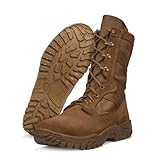 Belleville FC320 Womens Army Boots - Lightweight Hot Weather Military Boots - AR 670-1 Compliant Footwear - Coyote Leather - Dual Ventilation Zones - Vibram Incisor Outsole - Coyote - 9 Wide