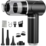 Piarhlie Handstaubsauger Akku Kabellos 30kPa - Mini Auto Staubsauger mit Bürstenloser Motor Stark Autostaubsauger Handsauger für Autos, Büros, Schlafzimmer, Küche, Wohnzimmer (Optimiert)
