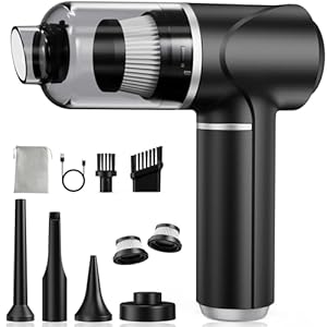 Piarhlie Handstaubsauger Akku Kabellos 30kPa - Mini Auto Staubsauger mit Bürstenloser Motor Stark Autostaubsauger Handsauger für Autos, Büros, Schlafzimmer, Küche, Wohnzimmer (Optimiert)