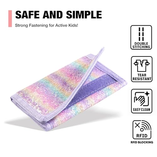 Image of Kids Wallet, Little Girls Wallet for Kids, Small Kids Wallet for Girls Zipper, Teen Wallet for Teen Girls, Rainbow Wallet with Magic Sticker, Novelty Childrens Wallet with Coin Pocket