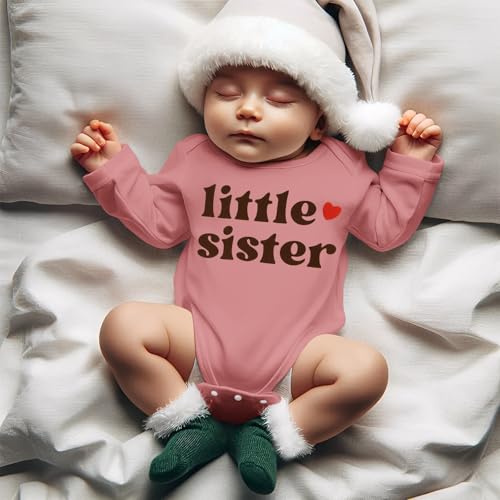 Little Sister Bodysuit Infant Baby Girls Romper Newborn Onesie Sibling Outfits Long Sleeve One Piece Fall Clothes4