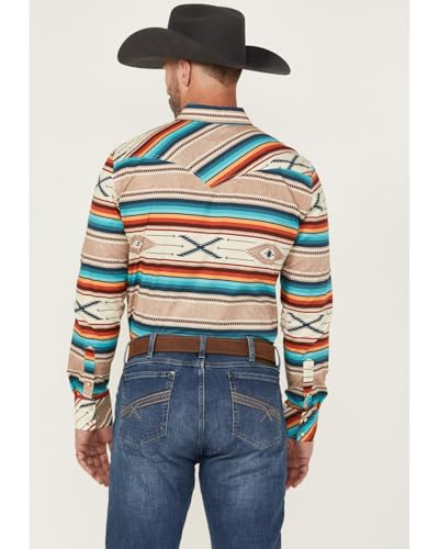 Rock & Roll Men's Slim Fit Southwestern Serape Long Sleeve Snap Shirt - BMN2S054754
